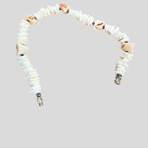 White and Tan Shell Eyeglass Chain